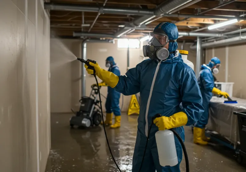 Basement Sanitization and Antimicrobial Treatment process in Yadkinville, NC